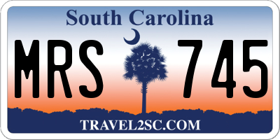 SC license plate MRS745