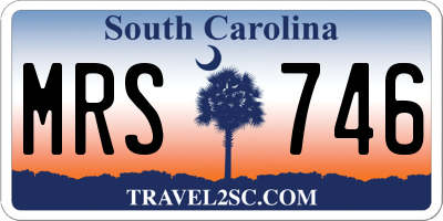 SC license plate MRS746