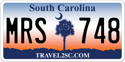 SC license plate MRS748