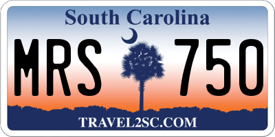SC license plate MRS750