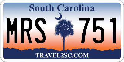 SC license plate MRS751