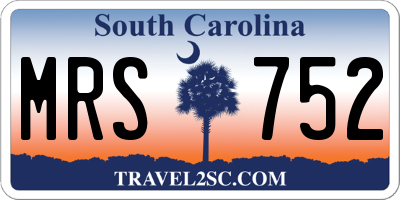 SC license plate MRS752