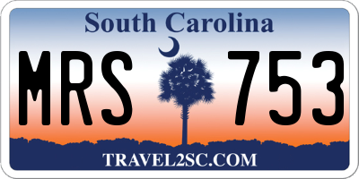 SC license plate MRS753