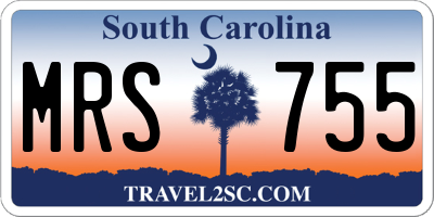 SC license plate MRS755