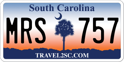 SC license plate MRS757