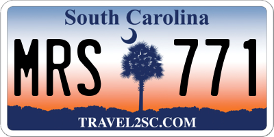 SC license plate MRS771