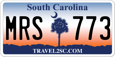 SC license plate MRS773