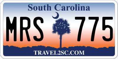 SC license plate MRS775