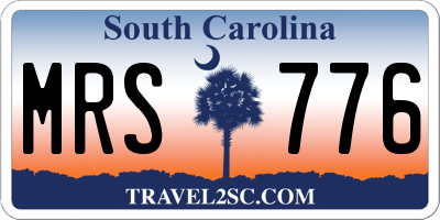 SC license plate MRS776