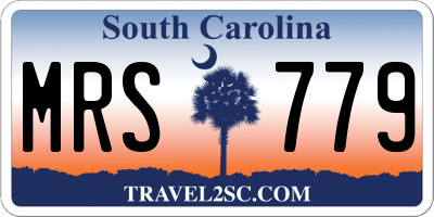 SC license plate MRS779