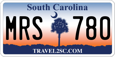 SC license plate MRS780