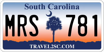 SC license plate MRS781