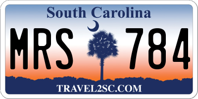 SC license plate MRS784