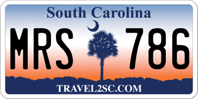 SC license plate MRS786