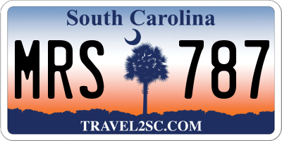 SC license plate MRS787