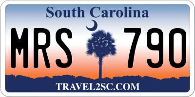 SC license plate MRS790