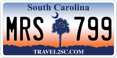 SC license plate MRS799