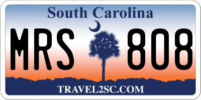 SC license plate MRS808