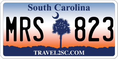 SC license plate MRS823