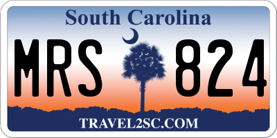 SC license plate MRS824