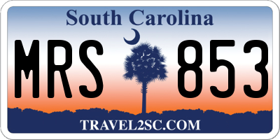 SC license plate MRS853