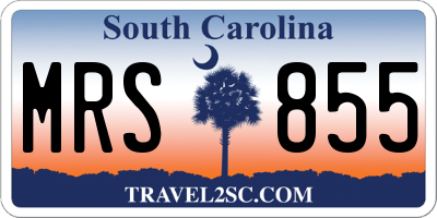 SC license plate MRS855