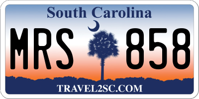SC license plate MRS858