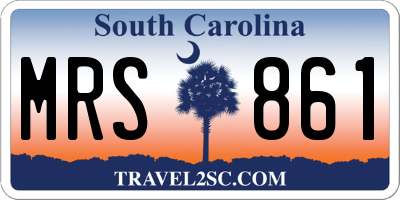 SC license plate MRS861