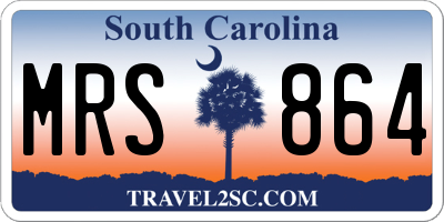 SC license plate MRS864