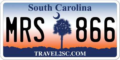 SC license plate MRS866