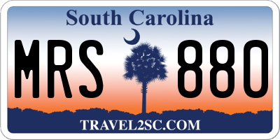 SC license plate MRS880