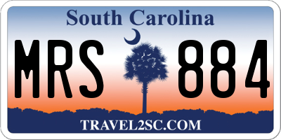 SC license plate MRS884