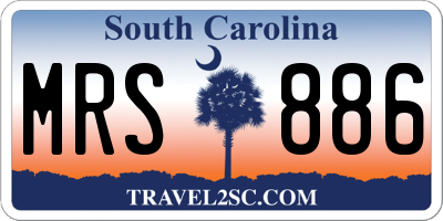 SC license plate MRS886