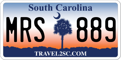 SC license plate MRS889