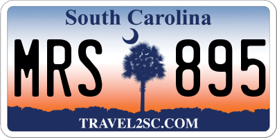 SC license plate MRS895