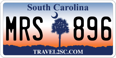 SC license plate MRS896