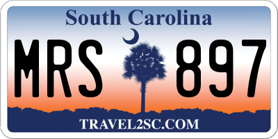 SC license plate MRS897