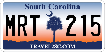 SC license plate MRT215