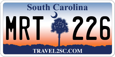 SC license plate MRT226