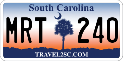 SC license plate MRT240