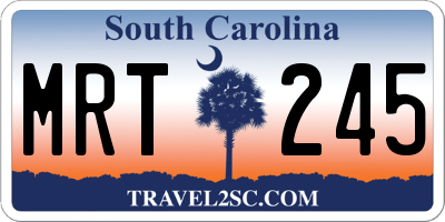 SC license plate MRT245