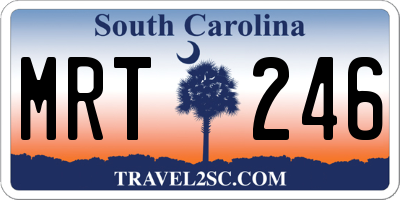 SC license plate MRT246