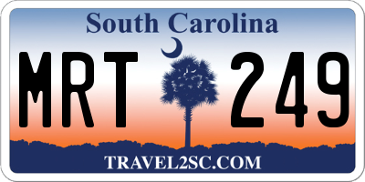 SC license plate MRT249
