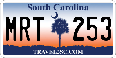 SC license plate MRT253