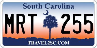 SC license plate MRT255