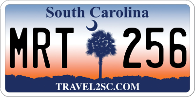 SC license plate MRT256