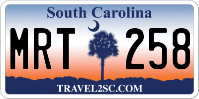 SC license plate MRT258