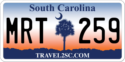 SC license plate MRT259