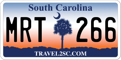 SC license plate MRT266