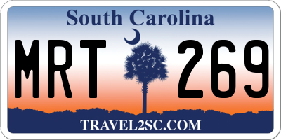 SC license plate MRT269